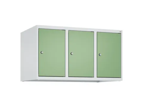 opzetkast,v. locker,3vak.,vak B 300mm,HxBxD 500x900x500mm,vleugeldeur