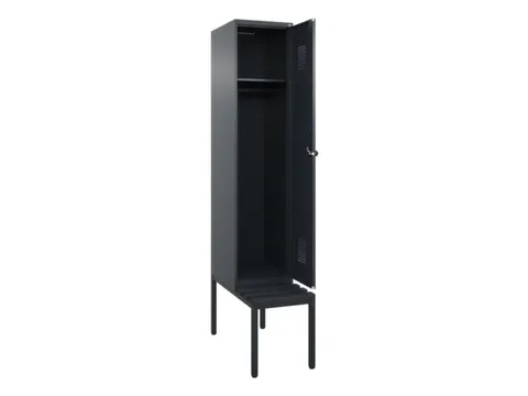 locker met bank,HxBxD 2120x400x815mm,1vak,vak B 400mm,draaigrendel