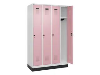 locker,HxBxD 1950x1200x500mm,4vak,vak B 300mm,draaigrendel,sokkel - 2
