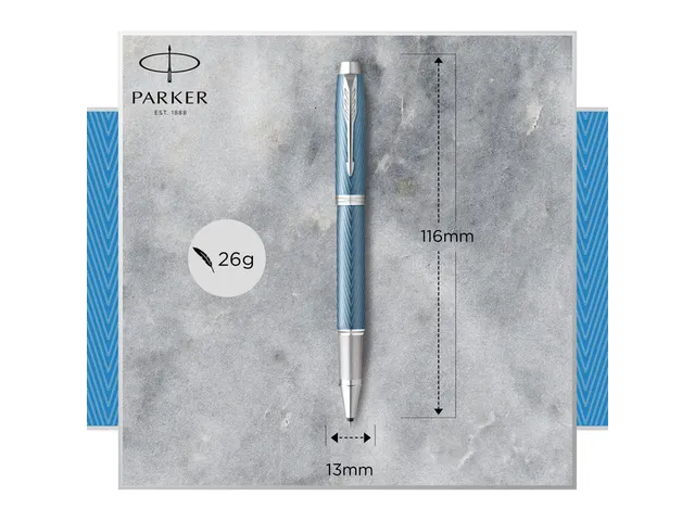 Roller Parker IM Premium Grey Blue CT Fin encre noire