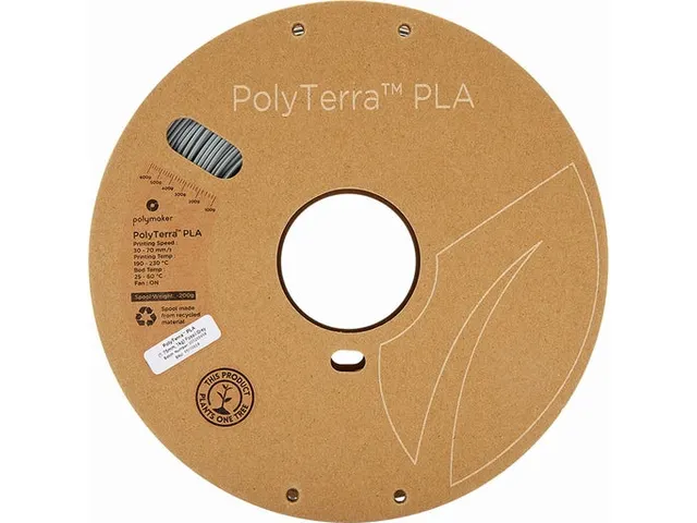 PLA 1,75mm Grijs 1kg PolyTerra 3D Filament