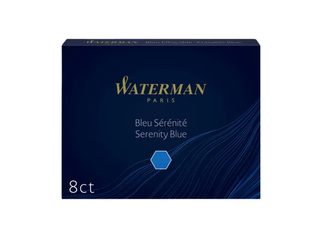 Inktpatroon Waterman lang Florida Blauw 8 stuks