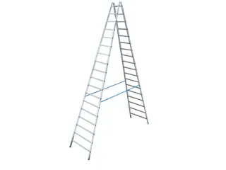 Bokladder Dubbelzijdig Aluminium 5.20m 2x18sporten Alu Scharnieren - 2