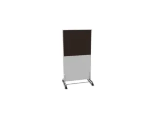 scheidingswand,HxB 1545x800mm,MP-lichtgrijs,BN2036-bruin - 2
