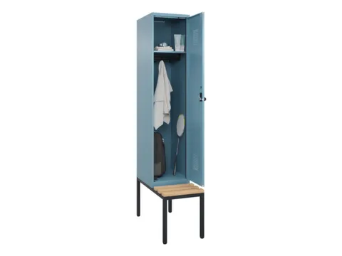 locker met bank,HxBxD 2120x400x815mm,1vak,vak B 400mm,draaigrendel