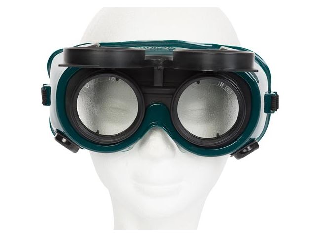 Opklapbare Lasbril Zwart Groen | VeiligheidsbrillenOnline.be