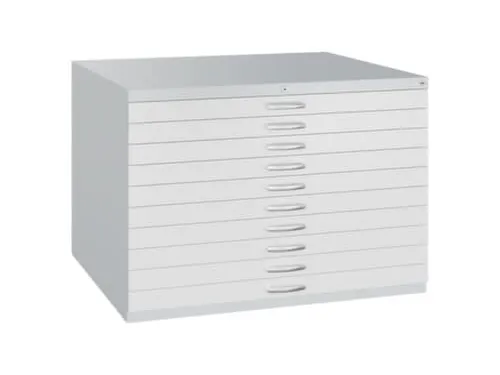 Tekeningenkast Hxbxd 760x1100x765mm 10 Laden Din A1 Ral7035
