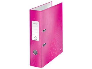 Ordner Leitz 1005 WOW 180° A4 80mm karton roze - 1