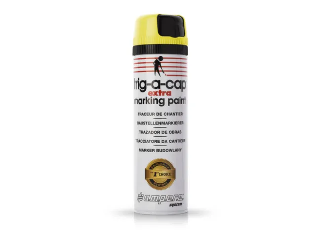Markeerspray Voor Bouwplaatsen Geel Fluorescerend 500Ml