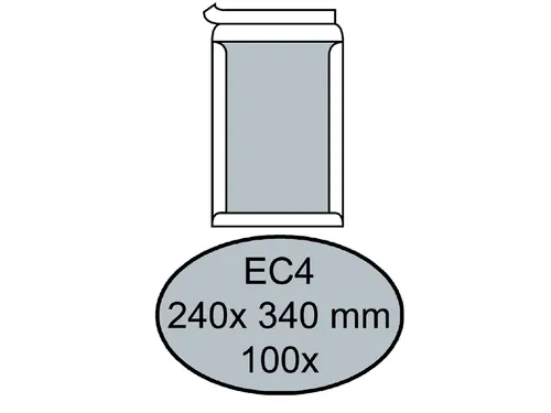 Envelop Quantore Bordrug Ec4 240X340Mm 120Gr Wit Zelfklevend