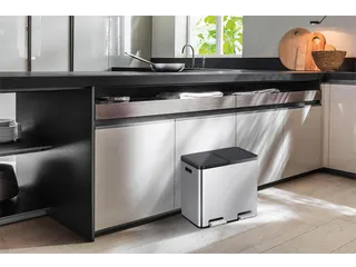 Afvalbak EKO Essential Recycler pedaalemmer 2x22 liter RVS - 5