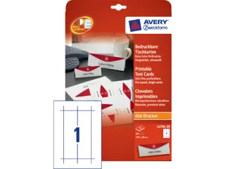 Tafelnaambord Avery L4796-20 210x60mm wit 20 stuks - 2