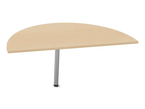 aanbouwtafel,HxBxD 740x1400x700mm,halfrond,NE-esdoorn