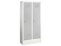 lockerkast v. kinderen,HxBxD 1300x530x300mm,2vak,RAL7035,front RAL5010