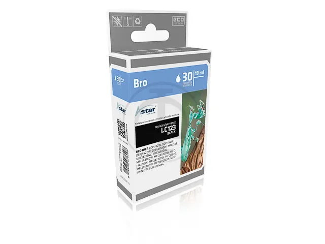 Astar Brother LC123BK MFCJ Inkt Zwart Rebuilt 600 Pagina's 13.4ml