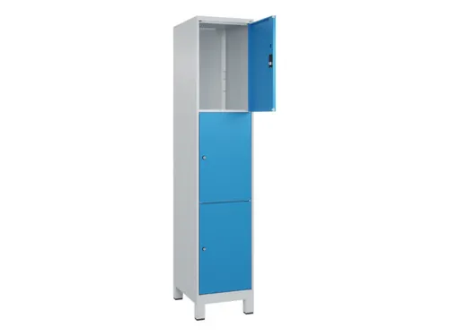 lockerkast,HxBxD 1950x400x500mm,1x3vakken,vak B 400mm,cil.-slot,voeten