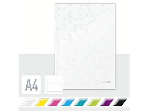 Notitieboek Leitz WOW A4 lijn wit