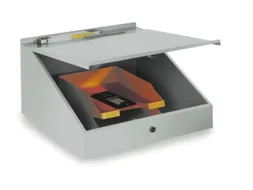 Wandlessenaar Hxbxd 250x495x495mm Cilinderslot Ral 7035