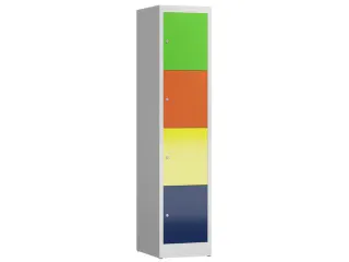 Lockerkast 1800x415x500mm 1x4 vakken cilinderslot, multicolor - 1