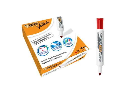 Whiteboardmarker Bic Velleda 1711 rond large rood