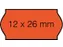Prijsetiket 12x26mm Open-Data C6 permanent fluor rood 1500 stuks