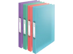 Colour'Breeze ringmap, 2 ringen, PP, ft A4, met soepele kaft Assorti