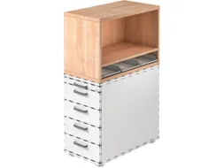 containeropzet,HxBxD 530x428x800mm,m. 3kunstst. inzetelementen DIN A4