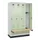 locker met bank,HxBxD 1950x1200x815mm,4vak,vak B 300mm,draaigrendel