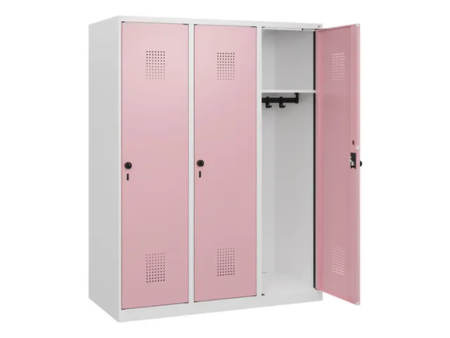 schoollocker,HxBxD 1530x1200x500mm,3vak,vak B 400mm,draaigrendel