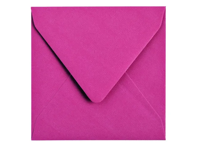 Envelop Papicolor 140x140mm Felroze Gegomd
