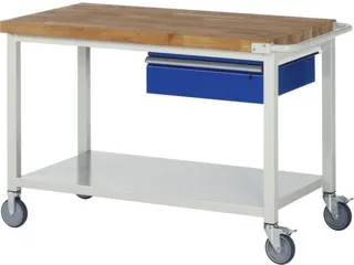 Werkbank 880x1250x700mm Beukenhouten Werkblad 1lade Legbord - 1