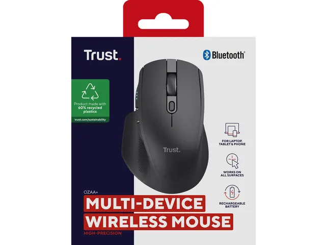Muis Trust OZAA+ MULTI-CONNECT draadloos 24820
