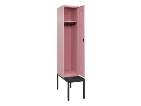 locker met bank,HxBxD 2120x400x815mm,1vak,vak B 400mm,cilinderslot