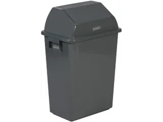 afvalbak,40l,HxBxD 600x395x276mm,wandmontage,romp PP grijs - 1