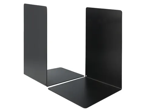 Boekensteun Westcott zwart metaal 2 stuks 130x240x140mm