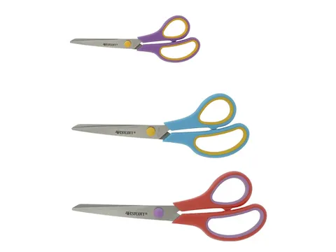 Scharenset Westcott Easy grip 3dlg 20cm ass. kleur RVS ( cassis, turqu