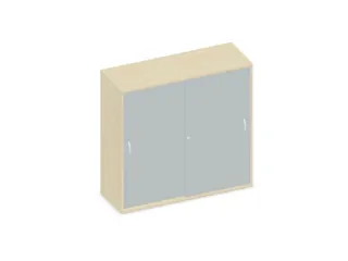 Schuifdeurkast 1150x1200x430mm Romp Esdoorn Decor Front Lichtgrijs - 1