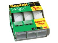 Plakband Scotch Magic 810 19mmx7.5m onzichtbaar mat 2+1 gratis + afrol