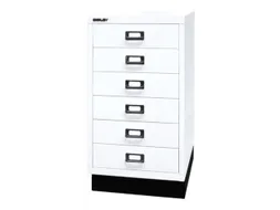 kantoor-ladekast HxBxD 670x349x432mm 6 laden romp verkeerswit staal