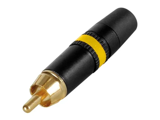 Rca-Stekker - Verguld - Gele Ring