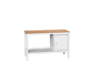 werkbank,HxBxD 930x1500x600mm,multiplexblad,4voeten,uitrusting: 1kast - 1