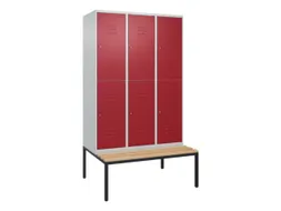 Dubbeldekse dekenkist,HxBxD 2120x1200x815mm,3x2vak.,vak B 400mm