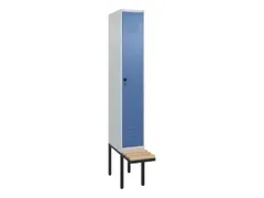 locker met bank,HxBxD 2120x300x815mm,1vak,vak B 300mm,draaigrendel