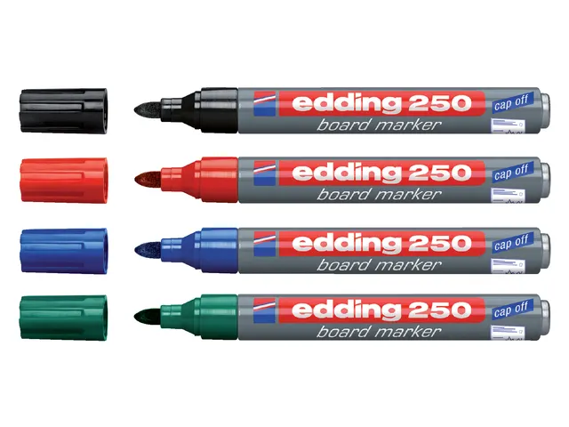 Viltstift Edding 250 Whiteboard Rond Assorti 1.5-3mm 4stuks