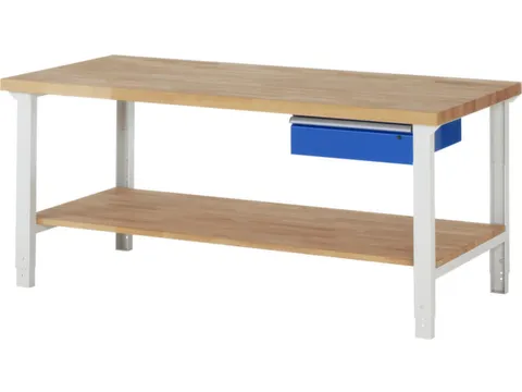 werkbank,HxBxD 790-1140x2000x900mm,beukblad,draagverm. 750kg,4voeten