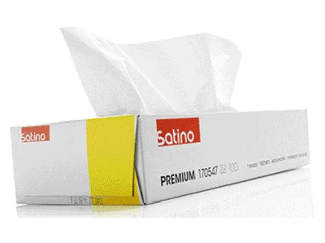 Facial tissues Satino Prestige 2-laags 100vel wit 206450