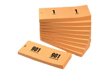 Nummerblok 42x105mm nummering 1-1000 oranje 10 stuks - 1