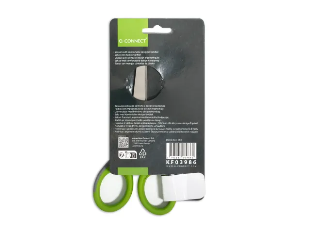 Schaar 17cm Voor Links- En Rechtshandig Groen/Grijs Symmetische Ogen