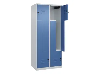 Z-garderobekast,HxBxD 1850x800x500mm,vak B 200/400mm,draaigrendel - 2