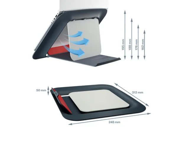 Laptopstandaard Leitz Ergo Cosy grijs